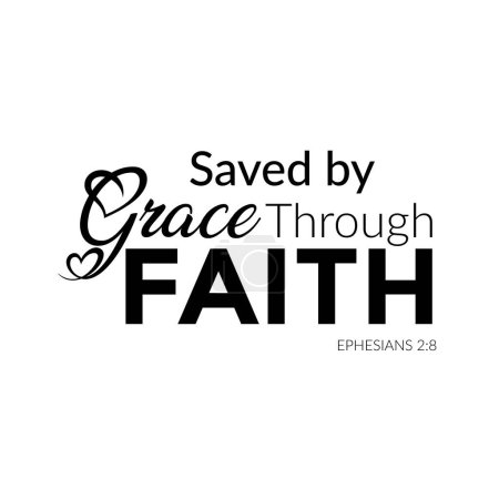 Illustration for Christian Faith. Typography for print or use as poster, card, flyer or T Shirt - Royalty Free Image