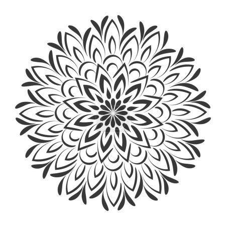 Mandala les tourbillons pour colorier imprimable ou utiliser comme affiche, carte, flyer ou T-shirt