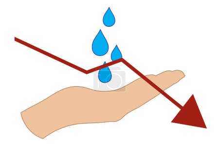 Ilustración de Ilustración vectorial de crisis del agua. - Imagen libre de derechos