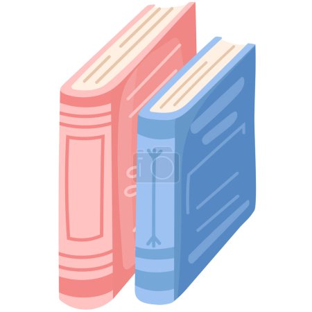 Ilustración de Montón de libros para leer en estilo de diseño plano. Literatura para lectura y educación. - Imagen libre de derechos
