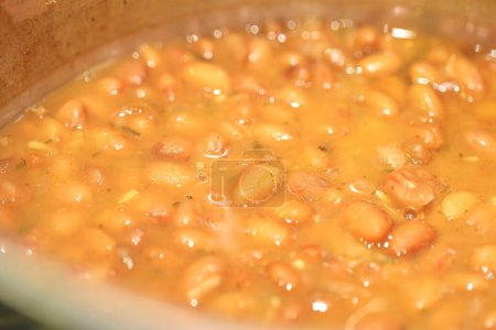 Photo for Close up of delicious food, cooking organic beans - Royalty Free Image