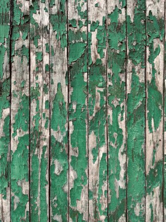 Old Shabby Holzdielen mit rissiger Farbe Farbe Farbe, Hintergrund.