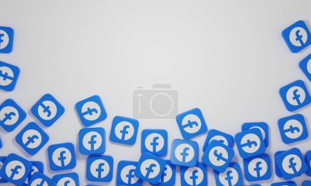 Foto de Melitopol, Ucrania - 21 de noviembre de 2022: icono del logotipo de Facebook aislado en el fondo de color. Facebook es un conocido servicio de redes sociales. - Imagen libre de derechos