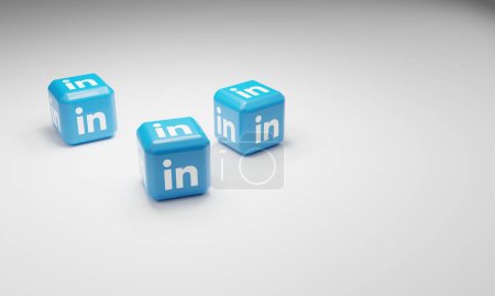 Photo for Melitopol, Ukraine - November 21, 2022: LinkedIn logo icon isolated on color background. Linkedin is a business-oriented social networking service. Social media. - Royalty Free Image
