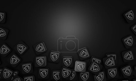 Photo for Melitopol, Ukraine - November 21, 2022: Peugeot logo icon isolated on color background. Peugeot is a French automobile manufacturer and part of Groupe PSA. - Royalty Free Image