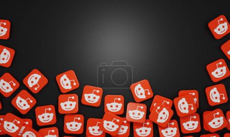 Photo for Melitopol, Ukraine - November 21, 2022: Reddit logo icon isolated on color background. Reddit is a social news aggregation, web content, and discussion website. - Royalty Free Image