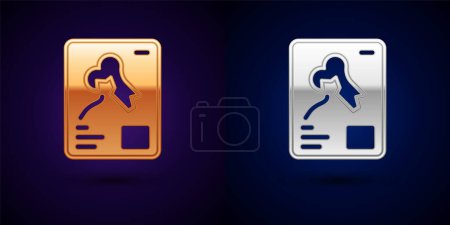 Illustration for Gold and silver X-ray shots icon isolated on black background.  Vector. - Royalty Free Image