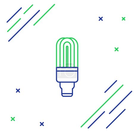 Illustration for Line LED light bulb icon isolated on white background. Economical LED illuminated lightbulb. Save energy lamp. Colorful outline concept. Vector. - Royalty Free Image
