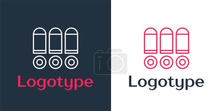 Logotype ligne Bullet icône isolée sur fond blanc. Modèle de conception de logo élément. Vecteur.