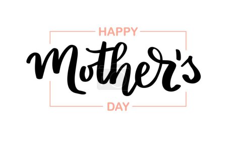 Illustration for Happy mother s day hand drawn calligraphy, vector illustration template for greeting card and banner - Royalty Free Image