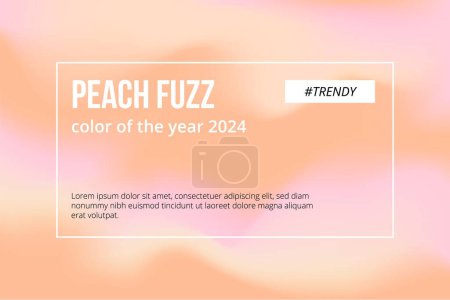 Peach fuzz background. Trendy color of the year 2024 Vector illustration