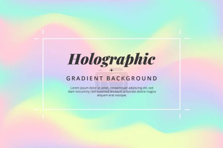 Illustration for Holographic effect background. Colourful fluid gradient. Hologram abstract liquid background Vector illustration - Royalty Free Image