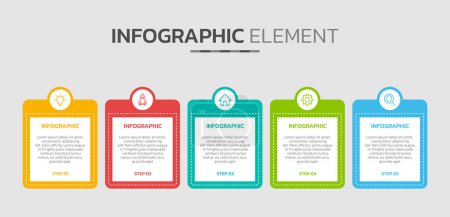 Téléchargez les illustrations : Élément de conception d'infographie de chronologie créative - en licence libre de droit