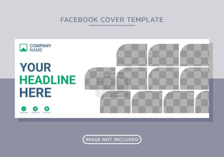 Ilustración de Empresa corporativa facebook diseño de portada - Imagen libre de derechos