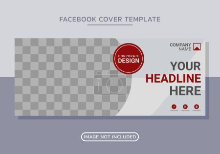 Illustration for Business facebook cover design template - Royalty Free Image