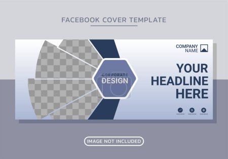 Ilustración de Empresa corporativa facebook diseño de portada - Imagen libre de derechos