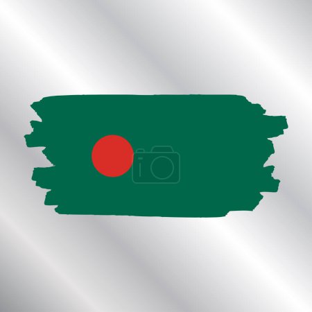 Bangladesh flag Template, Colorful Illustration