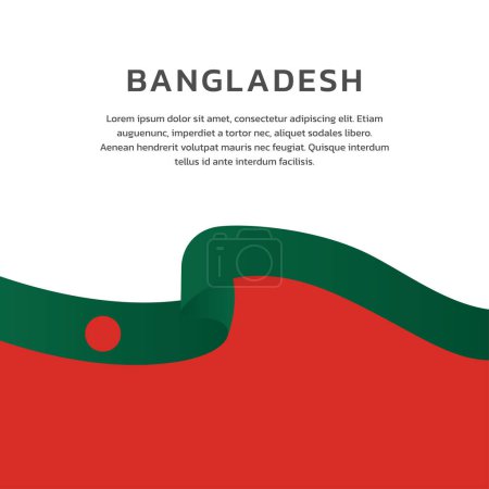 Bangladesch Flagge Vorlage, bunte Illustration