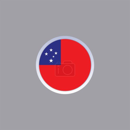 Samoa Flagge Vorlage, bunte Illustration 