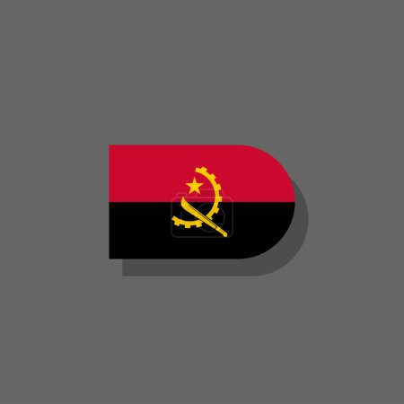Angola flag Template, Colorful Illustration 