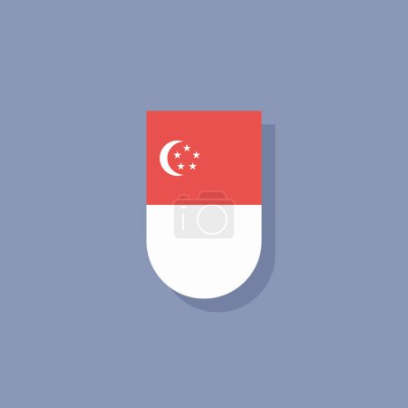 Singapore flag Template, Colorful Illustration 