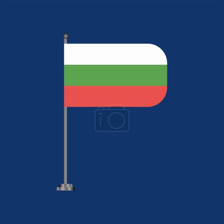 Modèle de drapeau Bulgarie, Illustration colorée 