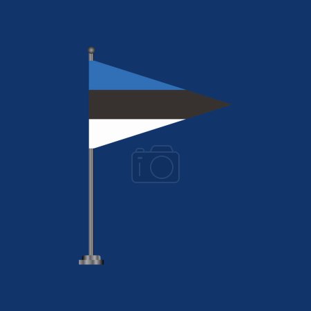 Plantilla de bandera de Estonia, ilustración colorida 