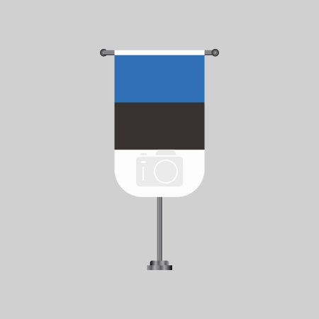 Estonia flag Template, Colorful Illustration 