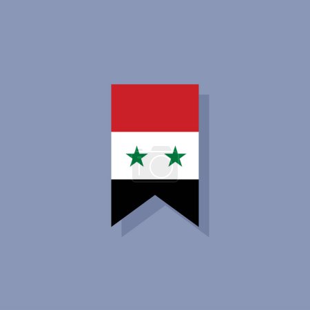 Vorlage der Syrien-Flagge, bunte Illustration