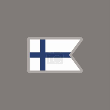 Finland flag Template, Colorful Vector Illustration 