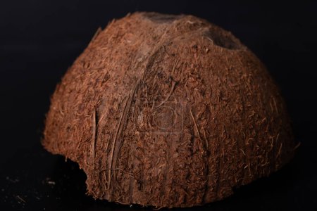 Photo for Close-up of coconut shell with its fibers and its texture - Royalty Free Image