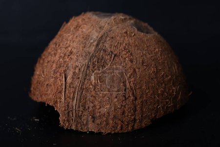 Photo for Close-up of coconut shell with its fibers and its texture - Royalty Free Image