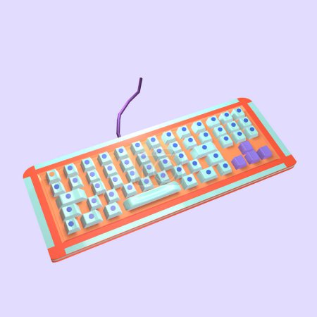Foto de Icono 3D de videojuegos hechos aislados en el fondo de color. juego teclado objeto para su diseño. - Imagen libre de derechos