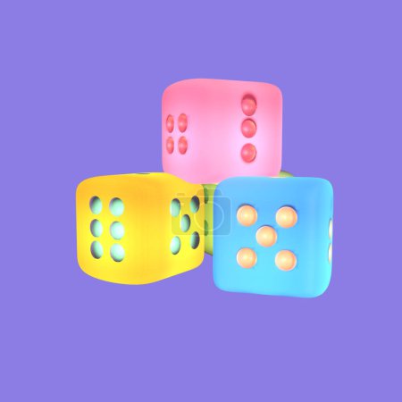Foto de Icono 3D de videojuegos hechos aislados en el fondo de color. objeto de cubo de juego para su diseño. - Imagen libre de derechos