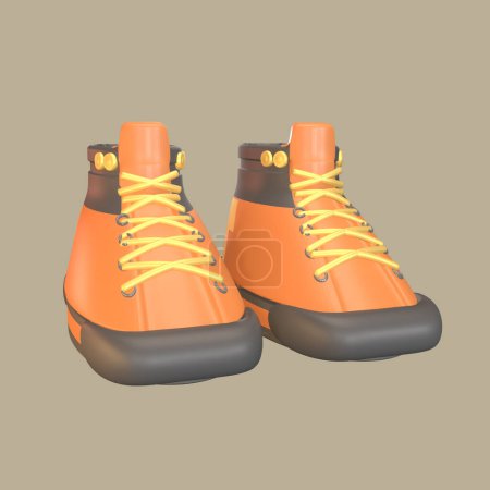 Foto de Día de trabajo icono 3D renderizado aislado en el fondo de color. zapatos de trabajador objeto para su diseño. - Imagen libre de derechos