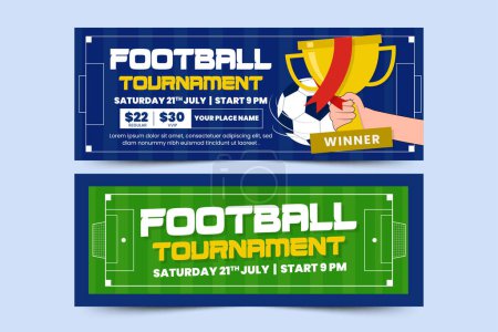 Foto de Torneo de fútbol, plantilla de diseño de banner de evento deportivo fácil de personalizar diseño simple y elegante - Imagen libre de derechos