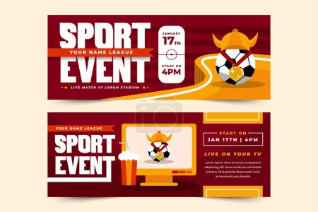 Foto de Torneo de fútbol, evento deportivo cubierta banner diseño plantilla fácil de personalizar diseño simple y elegante - Imagen libre de derechos