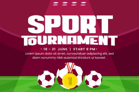 Foto de Torneo de fútbol, plantilla de diseño de fondo de evento deportivo fácil de personalizar diseño simple y elegante - Imagen libre de derechos