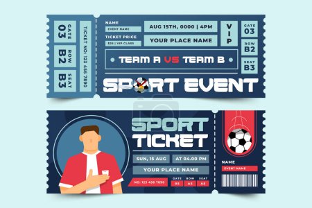 Foto de Torneo de fútbol, plantilla de diseño de entradas para eventos deportivos fácil de personalizar diseño simple y elegante - Imagen libre de derechos