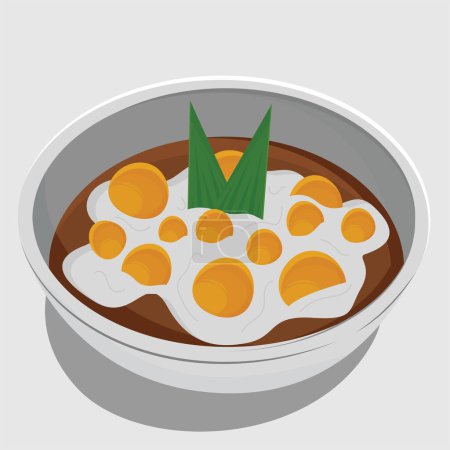 Foto de Porridge or candil porridge illustration, Traditional Food for Iftar Flat Vector design - Imagen libre de derechos