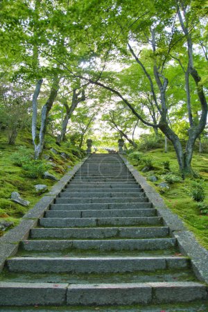 Photo for The stairways of Jojakko-ji temple.  Kyoto Japan - Royalty Free Image