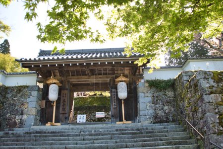 Photo for The gate and stairway of Sanzenin Temple.  Ohara Kyoto Japan - Royalty Free Image