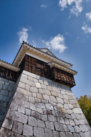 Foto de El andamio del castillo de Matsuyama-Jo. Ehime Japón - Imagen libre de derechos