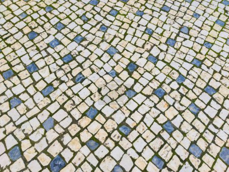 Photo for Traditional portuguese pavement. Patterned surface - Royalty Free Image