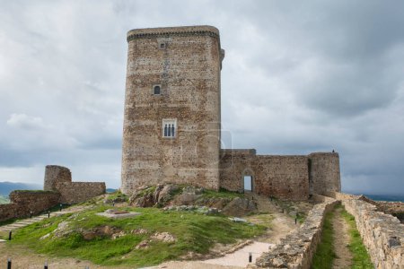 Foto de Fortaleza de Feria, Badajoz, España. Uno de los castillos más notables de Extremadura - Imagen libre de derechos