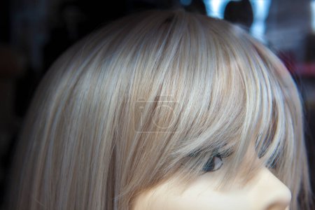 Photo for Wigs shop mannequins display. Wigs increases the wearers self-confidence and self-esteem - Royalty Free Image