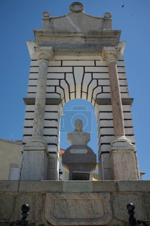 Photo for La Albuera, Spain - Jun 12th, 2021: Monument to General Castanos, commander of the Spanish army in La Albuera Battle, 1811. Badajoz, Spain - Royalty Free Image