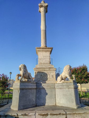 Foto de General Menacho memorial monument, place where the general died in March 1811. Badajoz, Extremadura, Spain - Imagen libre de derechos
