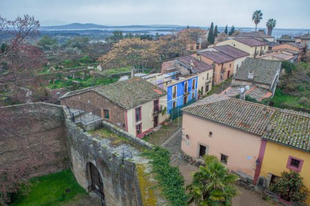 Photo for Granadilla village. Aerial view from castle. Extremadura, Caceres, Spain - Royalty Free Image