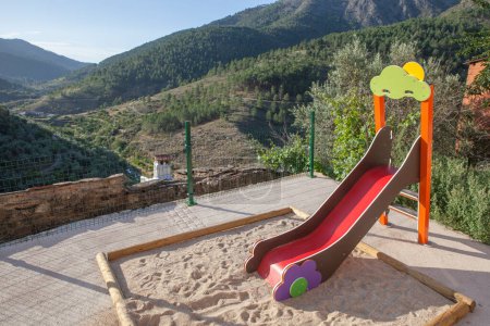 Photo for Little rural mountain playground, Las Hurdes Region, Caceres, Extremadura, Spain - Royalty Free Image